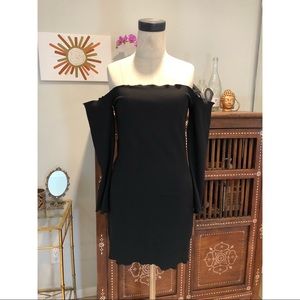 LF Black Off the Shoulder Mini Dress